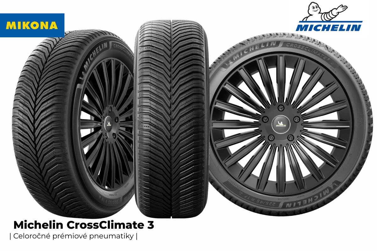 Michelin CrossClimate 3 je najlepší dezén v trakcii na snehu, riadení na snehu, subjektívnom komforte a subjektívnom hluku.